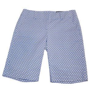 ⏬ Ann Taylor Bermuda Shorts Womens Size 0 Blue Dotted Modern Fit Boardwalk
